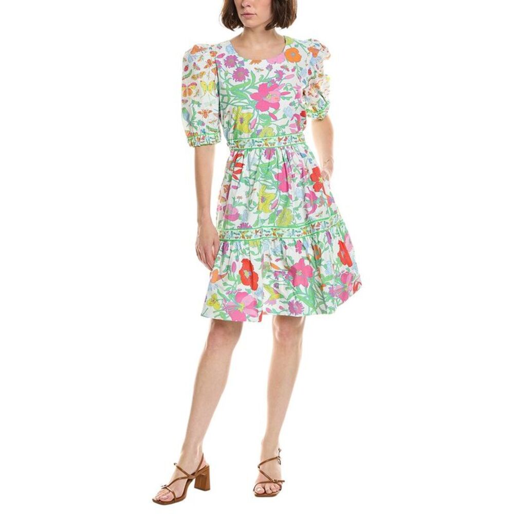 Gretchen Scott Womens  Frolic Birds & Bees Dress, White